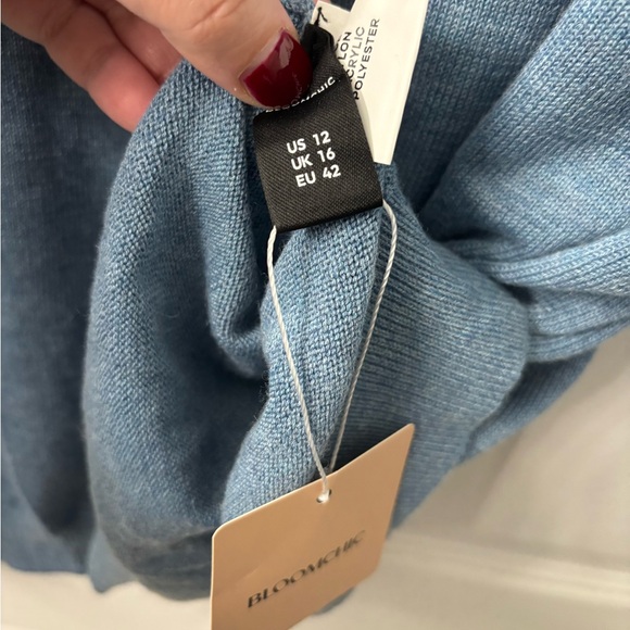 BloomChic Crew Neck Sweater Soft Blue Women’s Size 12 NWT - Picture 3 of 9